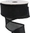 MEEDEE Black Burlap Wired Ribbon, 1.5 Inch, 10 Yards for Crafts, Gift Wrapping, and Home Decorating