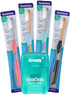 Euro-Tech Extra Soft Toothbrush, Ultra Fine Feathered Bristles, Soft Slim Handle, 16 Pack with Floss