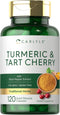 Carlyle Turmeric and Tart Cherry Capsules | 120 Count | Vegetarian, Non-GMO Supplement with Bioperine