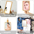 Natural Bamboo Folding Desk Table Mirror - Portable Handheld/Stand Makeup Mirror, 5.1" W x 7.5" L