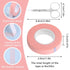 6 Rolls Lash Tape, Makeup Adhesive Tape for Eyeshadow, 1/2''x9.8 Yards Eyelash Tapes, Eyeshadow Tape for Eye Makeup with Eyebrow Scissors, Pink