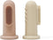mushie Baby Finger Toothbrush, Blush/Shifting Sand, 2-Pack