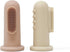 mushie Baby Finger Toothbrush, Blush/Shifting Sand, 2-Pack