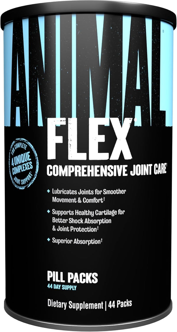 Animal Flex Glucosamine Chondroitin Joint Support Supplement with Turmeric, MSM, Boswellia, 44 Packs