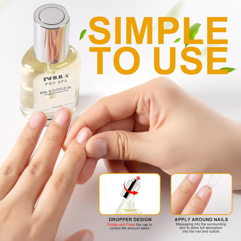 NXJ INFILILA Cuticle Oil 30ml for Nails, Hydrating Nail Oil for Growth and Strength, Simple Natural Ingredients (Milk &