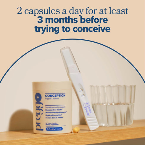 PREGGO Conception Support Capsules for Women - OBGYN-Formulated Pre Prenatal Vitamins, 60 Count