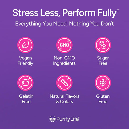Purify Life Gummies (1500mg/Serving) 60 Sugar-Free Rhodiola Rosea Cortisol Detox & Adrenal Support Rhodiola Rosea