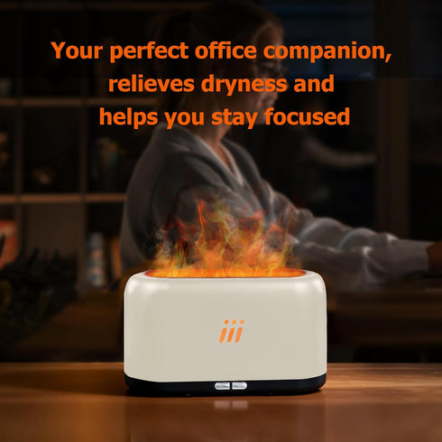 UCW 180ml Flame Diffuser for Essential Oils, Aromatherapy Diffuser with Flame Effect, Quiet Cool Mist Humidifier