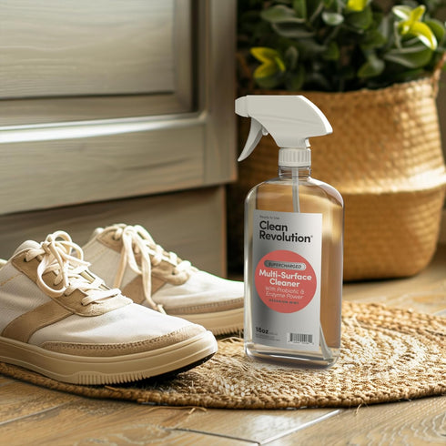Clean Revolution SuperCharged Multi-Surface Cleaner, Non-Toxic, Eco-Friendly, Geranium Mint, 18 Fl Oz