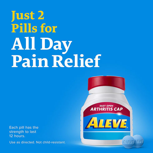 Aleve Easy Open Arthritis Cap Tablets - Naproxen Sodium for Pain Relief, 200 Count