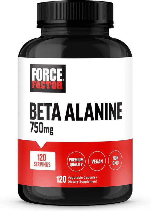 FORCE FACTOR Beta Alanine Capsules | Endurance Supplement to Boost Performance & Reduce Fatigue