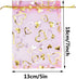 100PCS Heart Printed Organza Bags - Gift Jewelry Candy Bags for Wedding Valentine's Day 5x7Inch