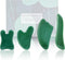 Rena Chris Guasha Massage Tool - 4 Pcs Gua Sha Facial Tool for SPA Acupuncture Therapy, Green