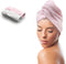 KEEPOZ Hair Towel Wrap - Quick Dry 100% Cotton Super Absorbent Turban Head Wrap for Women, 2 Pcs