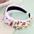 Mexican Headband for Women, Cinco De Mayo Beaded Fiesta Knotted Headband with Rhinestones (Fiesta 1)