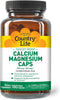 Country Life Target-Mins Calcium Magnesium Caps, 500mg: 250mg, 180 Certified Vegan Capsules, Certified Gluten Free