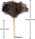Ostrich Feather Duster, 16 inch - Fluffy Natural Genuine Ostrich Feathers with Wooden Handle for Cleaning Supplies