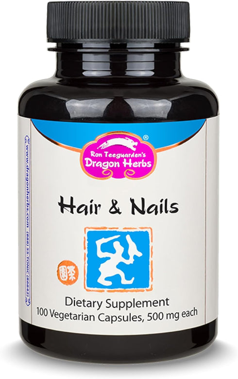 Dragon Herbs Hair and Nails Supplement, All Natural, 100 Capsules