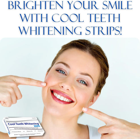 Natural Teeth Whitening Strips - Sensitive Teeth White Strips, No Peroxide, No Bleach