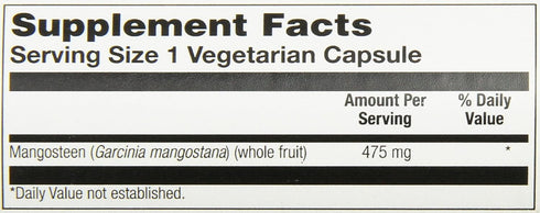 SOLARAY Mangosteen Fruit 475mg | Whole Herb | Antioxidant & Immune Support Supplement | 100ct w/Phytonutrients,