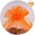 PMLAND 100 Pcs Organza Mesh Drawstring Bags, 4 x 6 Inches for Jewelry Party Favors, Orange