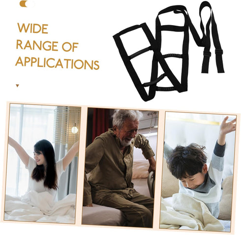 Ipetboom Assisted Belt for Bed Sit up Assist Device Hand Grips Bed Support Easy to Use Strap Lift Aid for Elderly