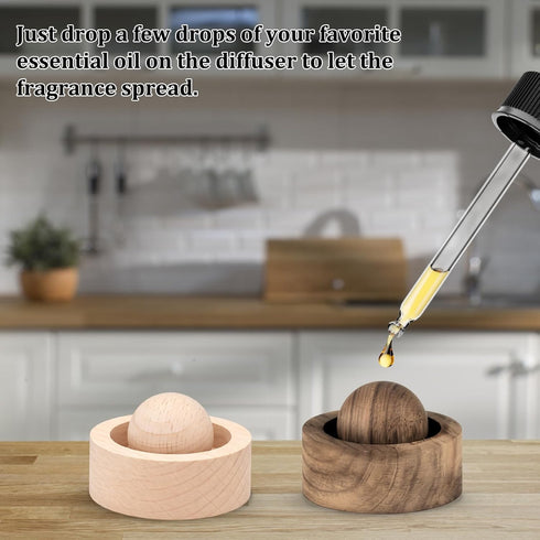 ZCXETP 2Pcs Wood Diffuser for Essential Oils, Passive Diffuser, Small Oil Diffuser Suitable for Bedrooms, Living Rooms