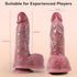 MIAO-GK 6 Inch Girth Realistic Dildo - Skin-Like Texture Thick Dildos, Dual Density Liquid Silicone Dildos with Strong