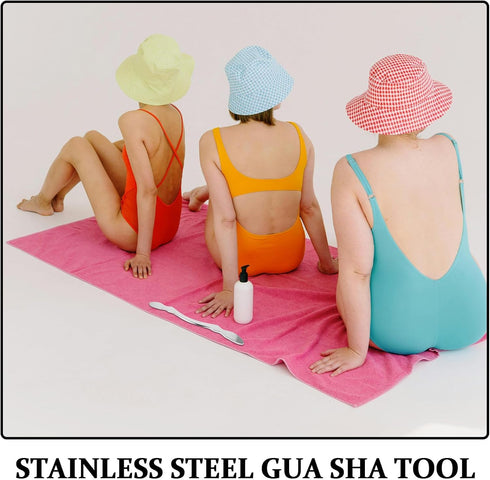 JHKNNK Stainless Steel Guasha Tool for Neck Shoulder Leg and Arm - Portable Muscle Scraper Handheld Guasha Instrument