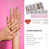 NAILOG Semi Cured Gel Nail Strips, 20 Extra Long Polish Stickers/Wraps - Glossy & Long Lasting Soft Gel