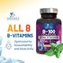 B Complex Vitamins with Folate, 120 Vegan Capsules, Energy, Brain & Immune Support for Women & Men