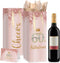 Yoirrat 60th Birthday Wine Gift Bag for Women with Tissue Paper Card Rose