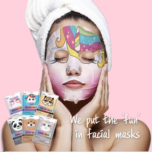 Epielle Character Sheet Masks | 12-Pack Animal Spa Masks for All Skin Types, Ideal for Spa Gifts