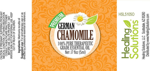 Healing Solutions German Chamomile 100% Pure, Best Therapeutic Grade Essential Oil - 5ml