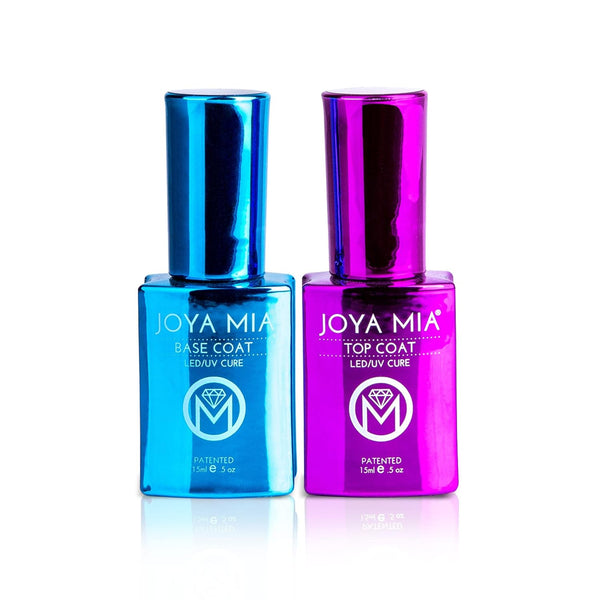 JOYA MIA Gel Polish Set - Base & Top Coat, No Wipe, Soak-Off, 15ml Each, Long-Lasting, High-Gloss