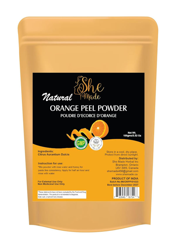 Orange Peel Powder Natural Face Mask, 100gms Vitamin C Peeling Powder for Skin Care, 100% Pure & Natural