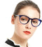 MARE AZZURO Women's Reading Glasses, 3.0 Round Reader +3.00 for Female with Spring Hinge