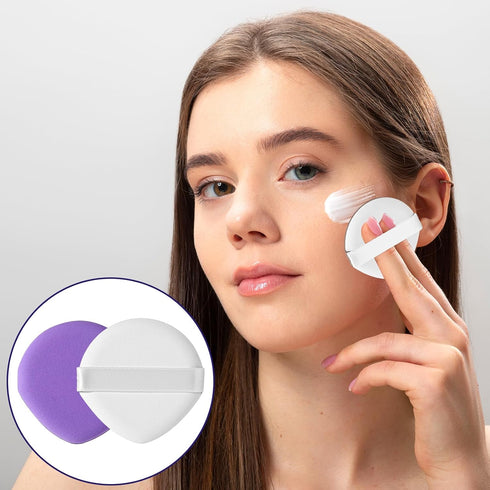 7Pcs Korean Makeup Sponge Puff Set for Foundation, Concealer, and Setting Powder, Teardrop Blender