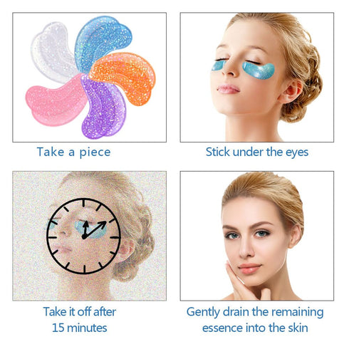 Under Eye Patches for Puffy Eyes, 10 Pairs Gel Pads for Dark Circles, Hyaluronic Acid Eye Pads for Anti Aging