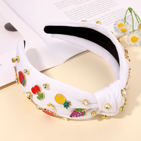 Summer Fruit Headbands for Women - Tropical Strawberry, Pineapple, Cherry, Watermelon Hair Accessories