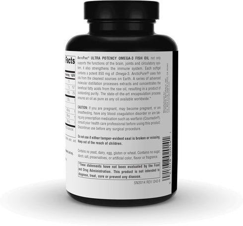Source Naturals ArcticPure Ultra Potency Omega-3 Fish Oil 850 mg - 120 Softgels