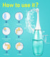 Postpartum Cleansing Care, 400ml Portable Tool - Green, Inverted Travel Toilet Seat for Hygiene Care
