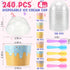 Jingmore 240 Set 4oz Ice Cream Paper Cups with Lids and Spoons, Disposable Sundae Bowls, Dessert Cups for Birthday