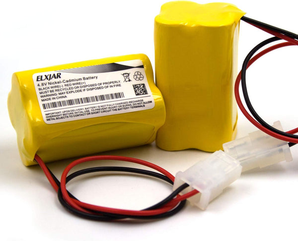 elxjar 4.8V 800mAh Ni-CD AA Battery Pack Replacement, 2-Pack for Energizer