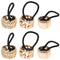 Lurrose Gold Ponytail Cuff, High Ponytail Holder Hair Ties, 6 Pcs Punk Gothic Elastic Hair Rope