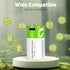 letoom 4 1 8 Pack LR14 5000mWh 1.5V C Batteries Rechargeable with USB in Cable C Size Cell Lithium Batteries Li-ion