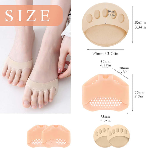 Soulful Solutions Forefoot Metatarsal Pads for Women and Men, Ball of Foot Cushion for Mortons Neuroma Pain Relief
