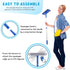 Window Cleaner Tool with Extension Pole (20''-30''), Squeegee for Home Window Cleaning, Glass Washer for Car
