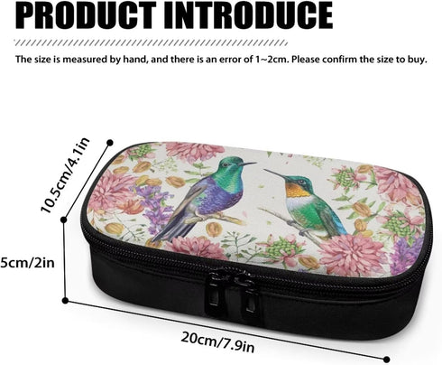 Hummingbird Flowers Insulin Pen Cooler Case, Easy to Use Diabetic Supplies Organizer for Needles and Tester Strips