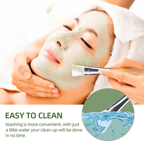 JPNK New DIY Facial Mask Bowl Set, 6 Pack Clay Mask Mixing Kit (Brown)